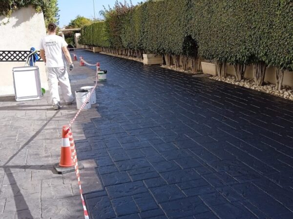 Resina para hormigón impreso