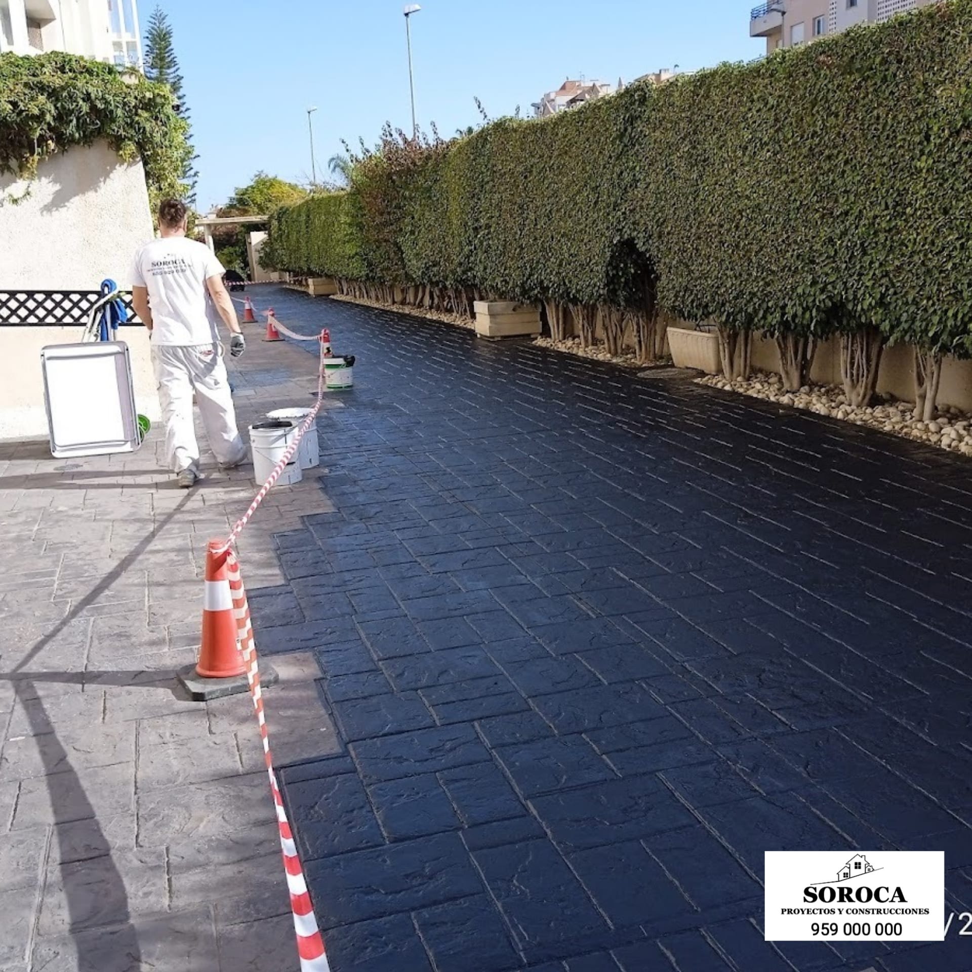 Resina para hormigón impreso